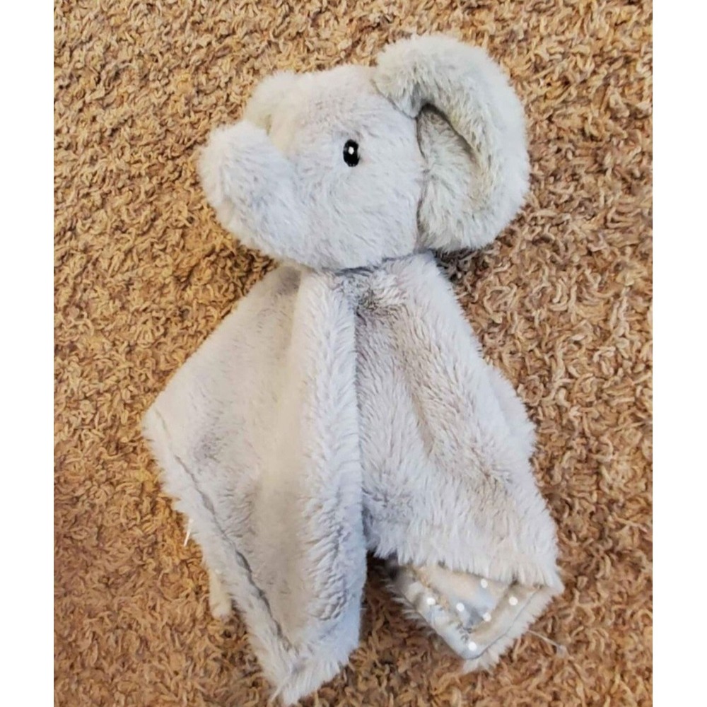 Parents Choice Grey Elephant Satin Polka Dot Security Blanket Plush‎ Baby Toy